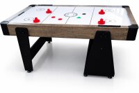 Charlsten Multi Airhockeytisch / Billardtisch Holzoptik - 2-in-1 zusammenklappbar