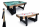 Charlsten Multi Airhockeytisch / Billardtisch Holzoptik - 2-in-1 zusammenklappbar