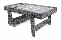 Charlsten Multi Airhockeytisch / Billardtisch Schwarz - 2-in-1 zusammenklappbar