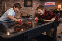 Charlsten Multi Airhockeytisch / Billardtisch Schwarz - 2-in-1 zusammenklappbar