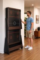 Charlsten Multi Airhockeytisch / Billardtisch Schwarz - 2-in-1 zusammenklappbar