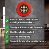 Dart-Auffangring Catchring Ring rot PU neu