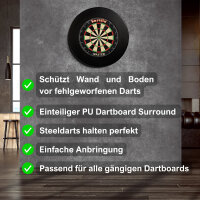 Dart-Auffangring Catchring Ring schwarz PU neu
