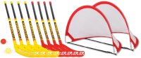 Fun-Hockey Set: 8 Schläger + 8 Bälle + 2 Tore Mini