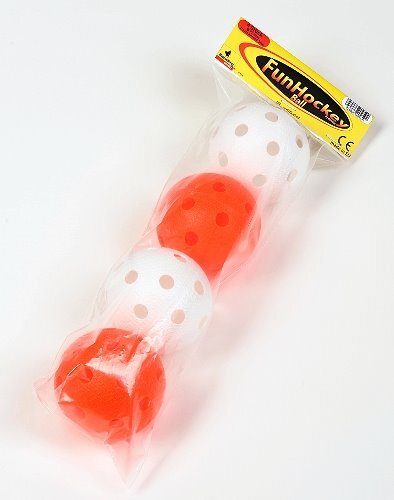 Funhockey Streethockey Bälle, 4 Stück im Set, 72 mm Durchmesser