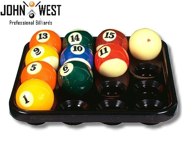 John West Balltablett für 16 Billardkugeln 57 mm