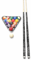 John West Billard Einsteiger Set - Kugeln + Triangel + 2...