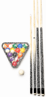 John West Billard Einsteiger Set - Kugeln + Triangel + 4...