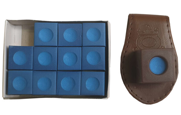 John West Billard Kreidehalter Braun + 12 Stück Kreide - Setangebot