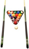 John West Billard Set - Kugeln + Triangel + 2 hochwertige...