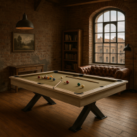 John West Pool Billardtisch Nashville mit Schieferplatte inkl. Abdeckplatte