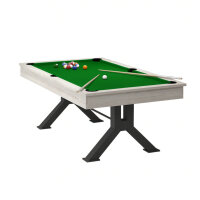 John West Pool Billardtisch Nashville mit Schieferplatte inkl. Abdeckplatte