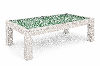 John West Pool Billardtisch Weiß, 6 ft 212 x 120 cm groß, neu mit Schieferplatte