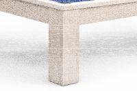 John West Pool Billardtisch Weiß, 8 ft 254 x 142 cm groß, neu mit Schieferplatte