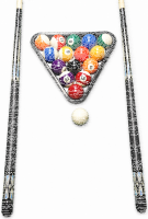 John West Profi Billard Set - Kugeln + Triangel + 2 Profi...