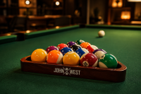 John West Triangel für 57 mm Pool Billardkugeln Holz Mahagoni