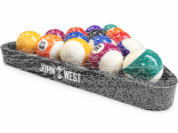 John West Triangel für 57 mm Pool Billardkugeln Holz Schwarz