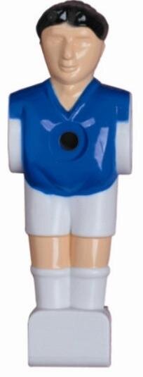 Kickerfigur Kicker Figur Spieler für 16 mm Stangen blau-weiß