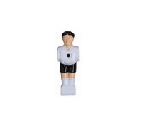Kickerfigur Kicker Figur Spieler für 16 mm Stangen weiß-schwarz