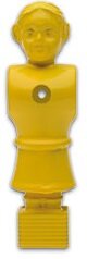 Kickerfigur Lady Damen für 16 mm Stangen in gelb