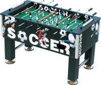 Kickertisch "Black Soccer" 139 x 76 cm groß, 60 kg schwer
